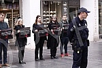 In Knez Mihailova Street, activists of the Humanitarian Law Center, Women in Black and the Youth Initiative for Human Rights organized a rally on the occasion of the 30th anniversary of the pre-election rally of the Serbian Radical Party in Hrtkovci.