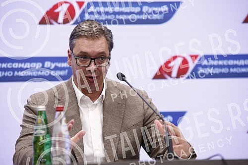Address by Aleksandar Vucic after the session of the Presidency of the Serbian Progressive Party.Obracanje Aleksandra Vucica posle sednice Predsednistva Srpske napredne strane .