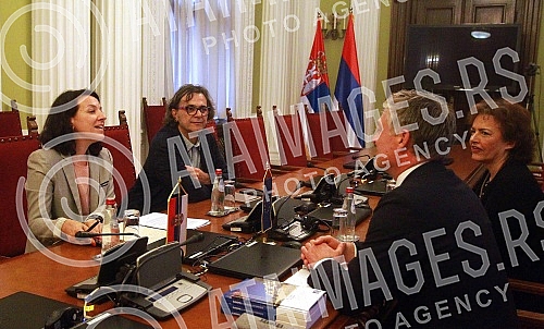 People's deputies of the Green-Left Club - Ne davimo Beograd - Moramo, Jelena Jerinic and Djordje Pavicevic met with the head of the Council of Europe office in Belgrade Tobias Flesenkemper and the deputy head of the office Nadia Cuk.Narodni poslan