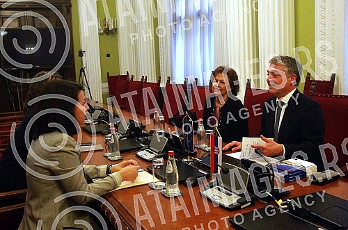 People's deputies of the Green-Left Club - Ne davimo Beograd - Moramo, Jelena Jerinic and Djordje Pavicevic met with the head of the Council of Europe office in Belgrade Tobias Flesenkemper and the deputy head of the office Nadia Cuk.Narodni poslan