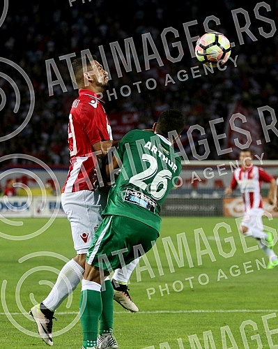 Europa League 3rd round qualification match between FK Crvena Zvezda (Serbia) and FC Floriana (Malta)  played at Rajko Mitic stadium. Utakmica 3. kola kvalifikacija za Ligu Evrope izmedju FK Crvena Zvezda (Srbija) i FK Florijana (Malta) odigrana na 
