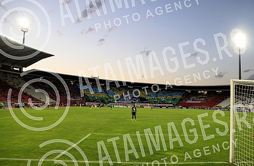 Europa League 3rd round qualification match between FK Crvena Zvezda (Serbia) and FC Floriana (Malta)  played at Rajko Mitic stadium. Utakmica 3. kola kvalifikacija za Ligu Evrope izmedju FK Crvena Zvezda (Srbija) i FK Florijana (Malta) odigrana na 