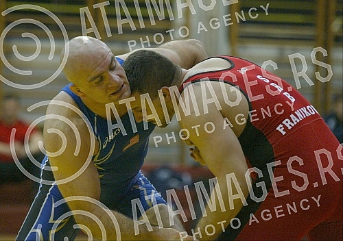Prijateljski mec izmedju reprezentacija Srbije u Sjedinjenih Americkih Drzava u rvanju grcko rimskim stilom (wrestling - Serbia vs USA) odrzan u Sapcu.