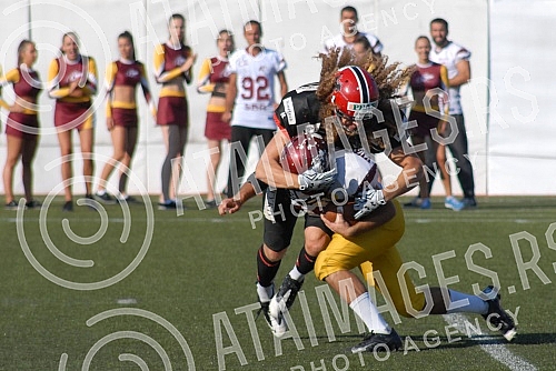 Final four Belgrade Europe Champions League odrzan na stadionu Vozdovac (TC Stadion) u Beograd. Finalna utakmica izmedju SBB Vukovi (Belgrade/Serbia) i Carlstad Crusaders(Sweden).