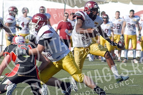 Final four Belgrade Europe Champions League odrzan na stadionu Vozdovac (TC Stadion) u Beograd. Finalna utakmica izmedju SBB Vukovi (Belgrade/Serbia) i Carlstad Crusaders(Sweden).