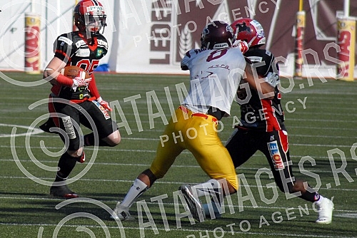 Final four Belgrade Europe Champions League odrzan na stadionu Vozdovac (TC Stadion) u Beograd. Finalna utakmica izmedju SBB Vukovi (Belgrade/Serbia) i Carlstad Crusaders(Sweden).