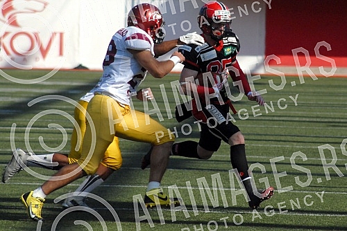 Final four Belgrade Europe Champions League odrzan na stadionu Vozdovac (TC Stadion) u Beograd. Finalna utakmica izmedju SBB Vukovi (Belgrade/Serbia) i Carlstad Crusaders(Sweden).