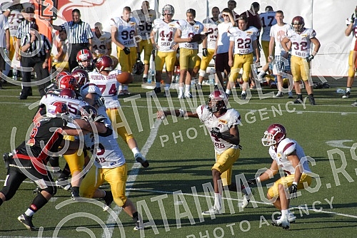 Final four Belgrade Europe Champions League odrzan na stadionu Vozdovac (TC Stadion) u Beograd. Finalna utakmica izmedju SBB Vukovi (Belgrade/Serbia) i Carlstad Crusaders(Sweden).