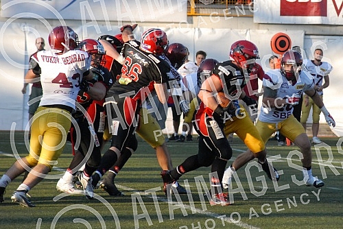Final four Belgrade Europe Champions League odrzan na stadionu Vozdovac (TC Stadion) u Beograd. Finalna utakmica izmedju SBB Vukovi (Belgrade/Serbia) i Carlstad Crusaders(Sweden).