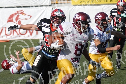 Final four Belgrade Europe Champions League odrzan na stadionu Vozdovac (TC Stadion) u Beograd. Finalna utakmica izmedju SBB Vukovi (Belgrade/Serbia) i Carlstad Crusaders(Sweden).