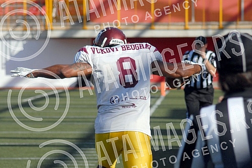 Final four Belgrade Europe Champions League odrzan na stadionu Vozdovac (TC Stadion) u Beograd. Finalna utakmica izmedju SBB Vukovi (Belgrade/Serbia) i Carlstad Crusaders(Sweden).
