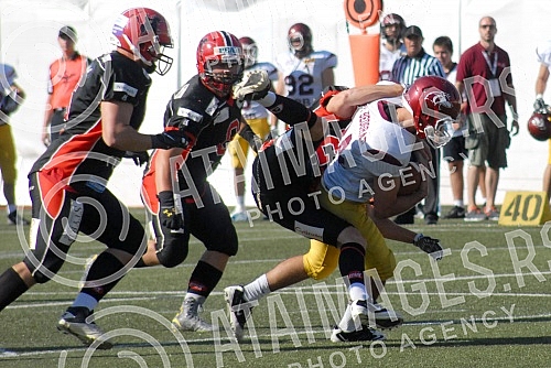 Final four Belgrade Europe Champions League odrzan na stadionu Vozdovac (TC Stadion) u Beograd. Finalna utakmica izmedju SBB Vukovi (Belgrade/Serbia) i Carlstad Crusaders(Sweden).