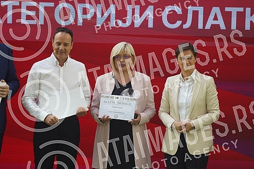 The President of the Government of the Republic of Serbia, Ana Brnabic, attended the awarding of the Wine Trophy of the Open Balkans as part of the First International Wine Fair Wine Vision of the Open Balkans in Hall 1 of the Belgrade Fair.Predsed