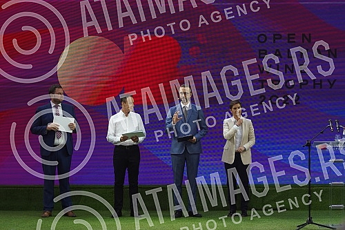 The President of the Government of the Republic of Serbia, Ana Brnabic, attended the awarding of the Wine Trophy of the Open Balkans as part of the First International Wine Fair Wine Vision of the Open Balkans in Hall 1 of the Belgrade Fair.Predsed