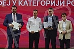 The President of the Government of the Republic of Serbia, Ana Brnabic, attended the awarding of the Wine Trophy of the Open Balkans as part of the First International Wine Fair Wine Vision of the Open Balkans in Hall 1 of the Belgrade Fair.Predsed