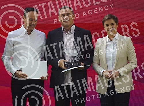 The President of the Government of the Republic of Serbia, Ana Brnabic, attended the awarding of the Wine Trophy of the Open Balkans as part of the First International Wine Fair Wine Vision of the Open Balkans in Hall 1 of the Belgrade Fair.Predsed