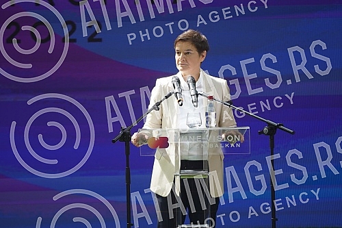 The President of the Government of the Republic of Serbia, Ana Brnabic, attended the awarding of the Wine Trophy of the Open Balkans as part of the First International Wine Fair Wine Vision of the Open Balkans in Hall 1 of the Belgrade Fair.Predsed