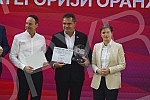 The President of the Government of the Republic of Serbia, Ana Brnabic, attended the awarding of the Wine Trophy of the Open Balkans as part of the First International Wine Fair Wine Vision of the Open Balkans in Hall 1 of the Belgrade Fair.Predsed