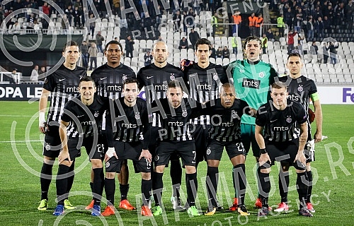 UEFA Europa League group stage match between FK Partizan (Serbia) and KF Skenderbeu (Albania) played at Partizan stadium. Utakmica grape faze UEFA Evropa Lige izmedju FK Partizan i FK Skenderbeg odigrana na station Partizana.