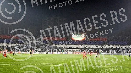 UEFA Europa League group stage match between FK Partizan (Serbia) and KF Skenderbeu (Albania) played at Partizan stadium. Utakmica grape faze UEFA Evropa Lige izmedju FK Partizan i FK Skenderbeg odigrana na station Partizana.