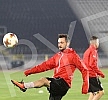 Press conference and practice of FC Skenderbeu on stadium FK Partizan.Pres konferencija i trening FC Skenderbeu na stadionu FK Partizan. 