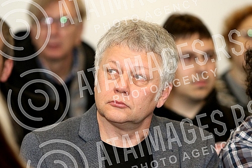 Press conference by Vlatko Stefanovski on the occasion of the announcement of the concert at the Ilija Kolarac Foundation.Pres konferencija Vlatka Stefanovskog povodom najave koncerta u Zaduzbini Ilije Kolarca