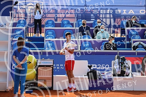 The fourth day of the Serbia Open 2021, a match between Novak Djokovic (Serbia) and Soonwoo Kwon (South Korea).Cetvrti dan na turniru Serbia Open 2021, mec izmedju Novaka Djokovica (Srbija) i Soonwoo Kwon (Juzna Koreja). 