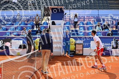 The fourth day of the Serbia Open 2021, a match between Novak Djokovic (Serbia) and Soonwoo Kwon (South Korea).Cetvrti dan na turniru Serbia Open 2021, mec izmedju Novaka Djokovica (Srbija) i Soonwoo Kwon (Juzna Koreja). 