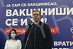 The President of the Republic of Serbia, Aleksandar Vucic, received the third (booster) dose of the coronavirus vaccine at the vaccination point in Hall 7 at the Belgrade Fair.Predsednik Republike Srbije Aleksandar Vucic primio je trecu (buster) do