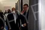 The President of the Republic of Serbia, Aleksandar Vucic, received the third (booster) dose of the coronavirus vaccine at the vaccination point in Hall 7 at the Belgrade Fair.Predsednik Republike Srbije Aleksandar Vucic primio je trecu (buster) do