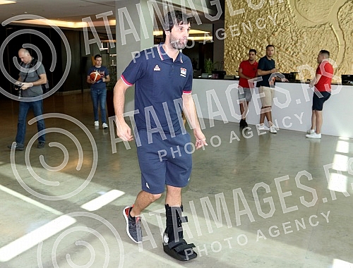 Press conference on the departure of the senior men's national team of Serbia to the World Cup in China.Konferencija za medije u hotelu Crown Plaza povodom odlaska seniorske muske reprezentacije Srbije na Svetsko prvenstvo u Kinu.