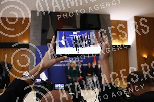 Media conference on the occasion of the Session of the Social-Economic Council.Konferencija za medije povodom Sednice socijalno-ekonomskog saveta. 