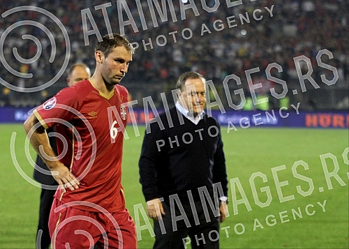 Mec treceg (3) kola kvalifikacija za EURO 2016 odigrana na stadionu Partizana izmedju Srbije i Albanije (Serbia vs Albania)