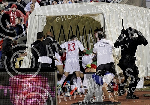 Mec treceg (3) kola kvalifikacija za EURO 2016 odigrana na stadionu Partizana izmedju Srbije i Albanije (Serbia vs Albania)