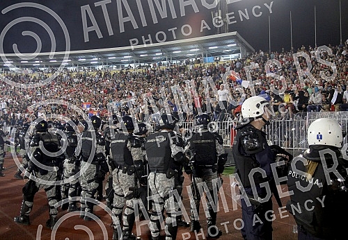 Mec treceg (3) kola kvalifikacija za EURO 2016 odigrana na stadionu Partizana izmedju Srbije i Albanije (Serbia vs Albania)