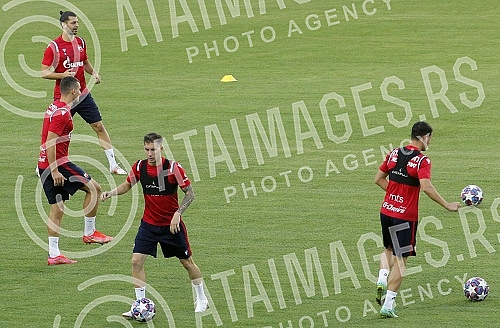 Official training of FC Red Star in Tiraspol, Moldova, where a rematch of the third round of qualifications for the Champions League against FC Seriff awaits them tomorrow.Zvanicni trening FK Crvena Zvezda u Tiraspolju, Moldavija gde ih sutra oceku