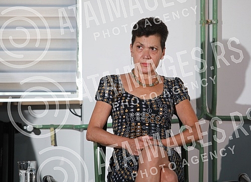 In the premises of the Civic initiatives, a press conference on the occasion of the fire at the Vinca landfill, which was organized by environmental organizations gathered around the Environmental uprising.U prostorijama Gradjanskih inicijativa kon