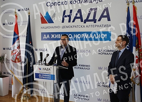 A press conference of the NADA coalition was held in the premises of the Movement for the Renewal of the Kingdom of Serbia on the topic 