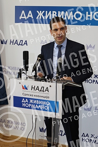A press conference of the NADA coalition was held in the premises of the Movement for the Renewal of the Kingdom of Serbia on the topic 