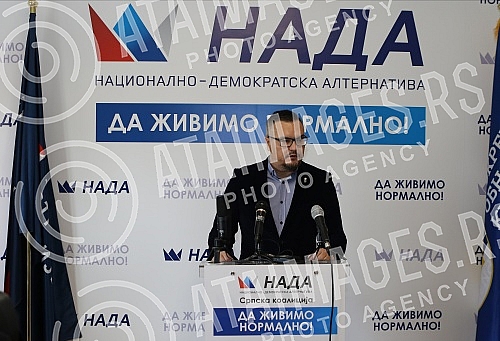 A press conference of the NADA coalition was held in the premises of the Movement for the Renewal of the Kingdom of Serbia on the topic 