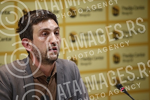 The press conference of the Coalition We Must, at which the program for labor and social rights was presented.Konferencija za novinare Koalicije Moramo na kojoj je predstavljen program za rad i socijalna prava.