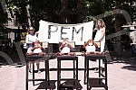 The Kreni-promeni movement and the Association for the Protection of Constitutionality and Legality organized a performance and a press conference in front of REM on the occasion of petitions to take away the frequency from Happy and Pink televisions