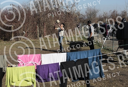 Refugees camp Adasevci near border with Croatia.Izbeglice u kampu Adasevci, na granici sa Hrvatskom.