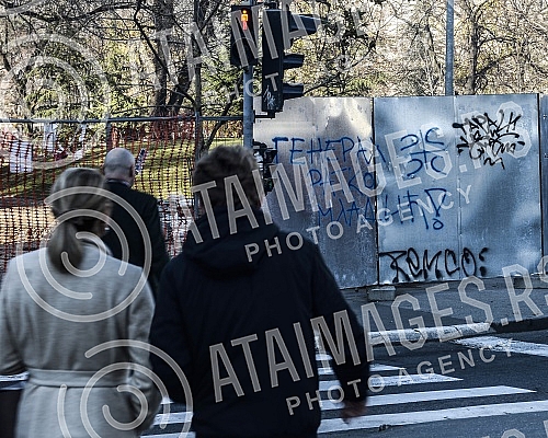 Graffiti in Belgrade on the occasion of the Hague verdict, General Ratko Mladic.Grafiti u Beogradu povodom presude u hagu generalu Ratku Mladicu.