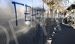 Graffiti in Belgrade on the occasion of the Hague verdict, General Ratko Mladic.Grafiti u Beogradu povodom presude u hagu generalu Ratku Mladicu.