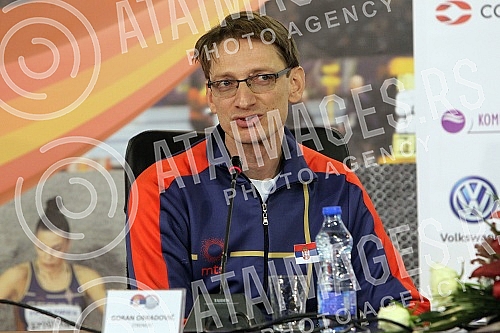 Ivana Spanovic, the winner of the gold medal at the WC indoor in the Birmingham.Docek Ivane Spanovic po osvajanju zlatn medalje na SP u dvorani u Birmigemu.