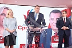 Milorad Dodik, the president of SNSD and the candidate of this political party for the president of Republika Srpska, announced the election victory tonight.Milorad Dodik, predsednik SNSD-a i kandidat ove politicke partije za predsednika Republike 