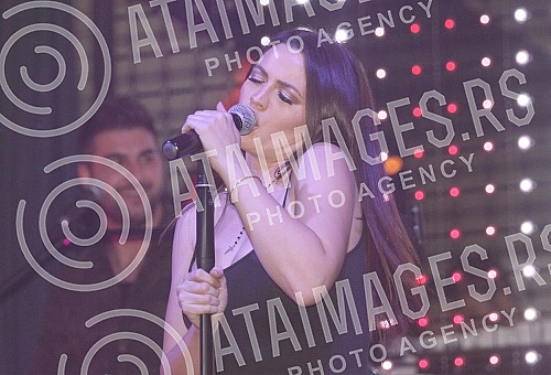 Performance of Milica Pavlovic held in night club Gotik.Nastup Milice Pavlovic u nocnom klubu Gotik.