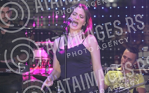 Performance of Milica Pavlovic held in night club Gotik.Nastup Milice Pavlovic u nocnom klubu Gotik.