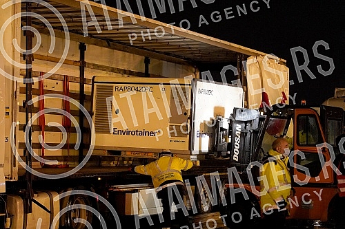 The Prime Minister of the Republic of Serbia, Ana Brnabic, and the Ambassador of the People's Republic of China to Serbia, Chen Bo, welcomed a plane with a new contingent of Sinofarm vaccines at the 